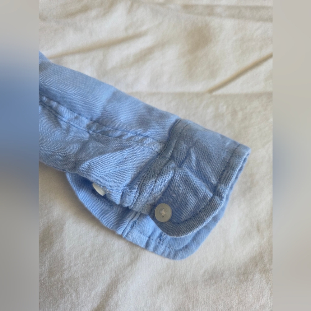 Janie and Jack Blue Cotton Boys Shirt - Picture 7 of 8